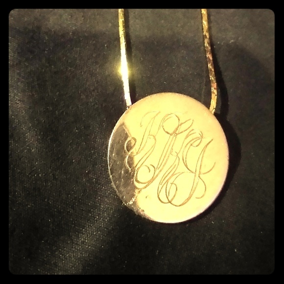 Ross Simmons Jewelry - Gold 3×3inch "KHJ"Monogram pendant 21inch chain Ross Simmons Jewelry - Gold 3×3inch "KHJ"Monogram pendant 21inch chain